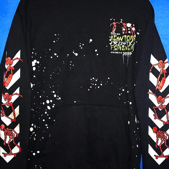 Fresh Laundry Paint Splatter Graphic Hoodie L - Picture 6 of 12